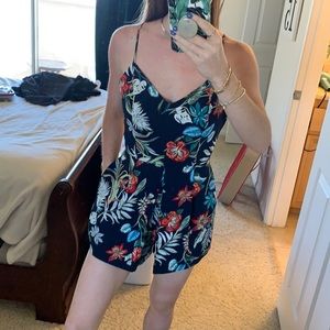 Forever21 dark floral romper